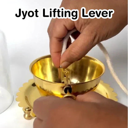 Shree Akhand Jyot Diya & Cover - Brass (पीतल) - PACK of 2- Premium Quality ✅ | BUY1 GET1 - LAST DAY OFFER 🔥