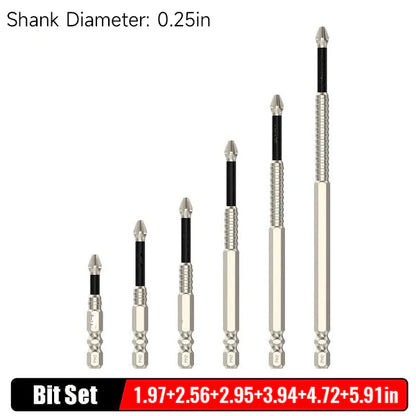 Strong Screw Drill-Bit Set (PACK OF 6)