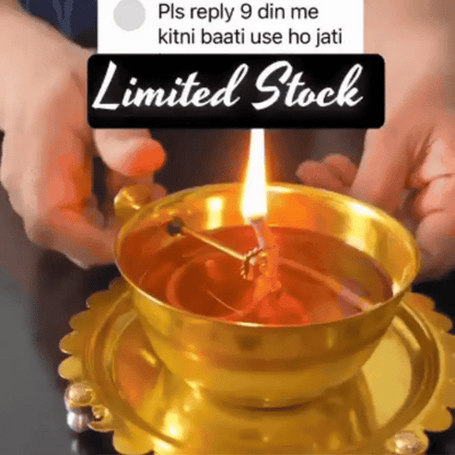 Shree Akhand Jyot Diya & Cover - Brass (पीतल) - PACK of 2- Premium Quality ✅ | BUY1 GET1 - LAST DAY OFFER 🔥