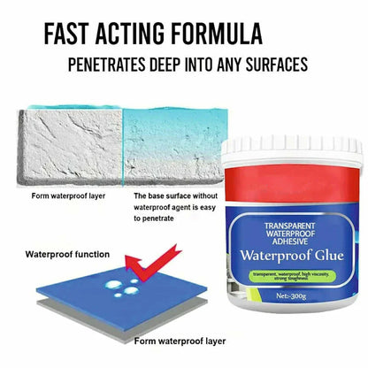 Transparent Waterproof Glue 💧 Buy 1 Get 1 FREE  + Free Brush!🔥